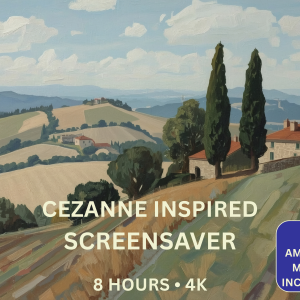 Cézanne Inspired 4K 8 Hour Screensaver featuring Mediterranean landscapes and original ambient music