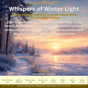 Whispers of Winter Light Ambient Music Album featuring original ambient music inspired by winter landscapes