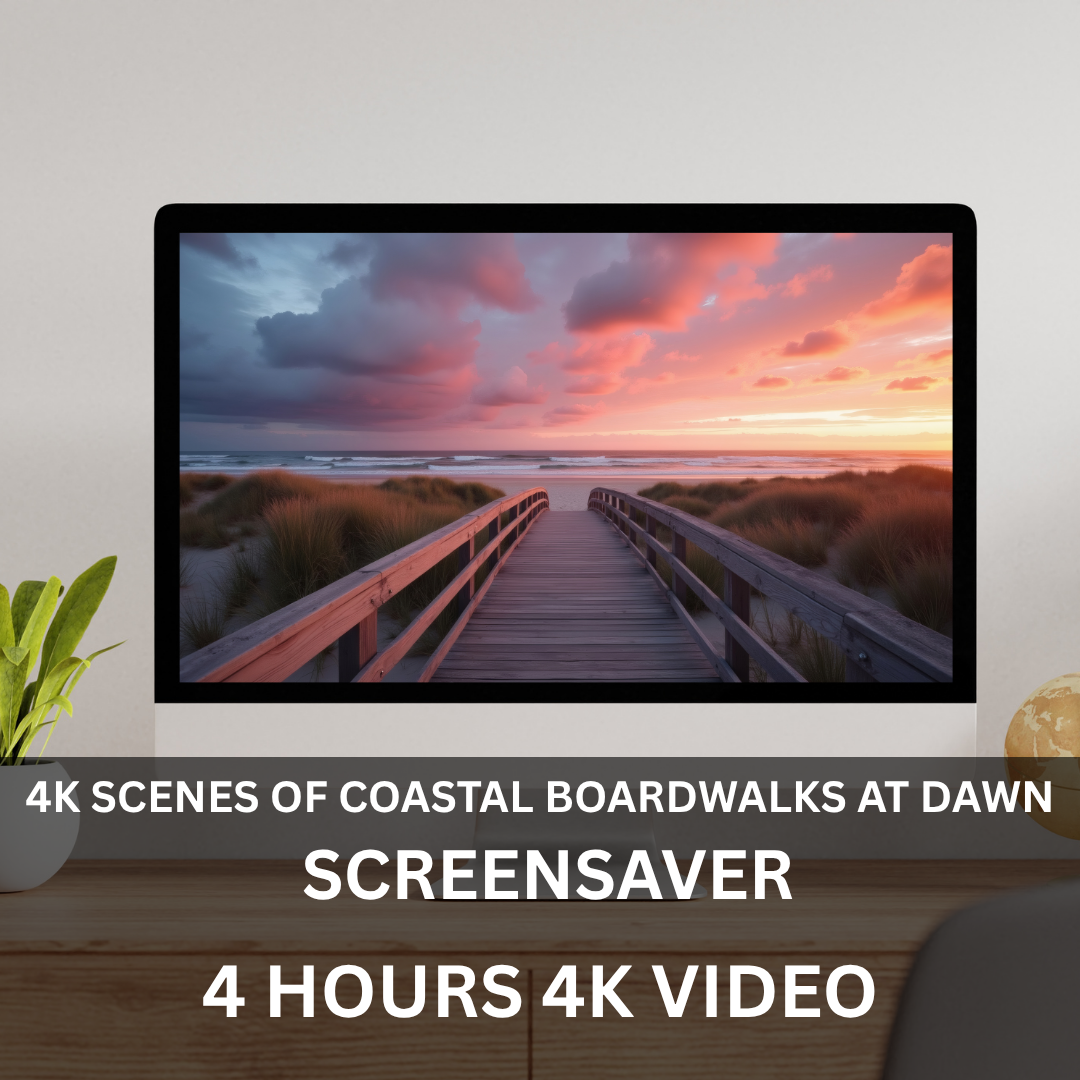 Coastal Boardwalks at Dawn 4-Hour 4K Screensaver - Image 4
