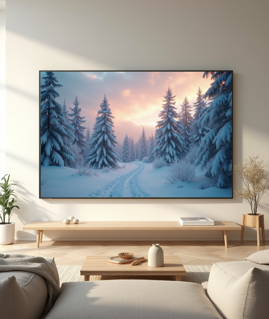 Winter's Quiet Journey 4-Hour 4K Screensaver with Ambient Music - Image 5
