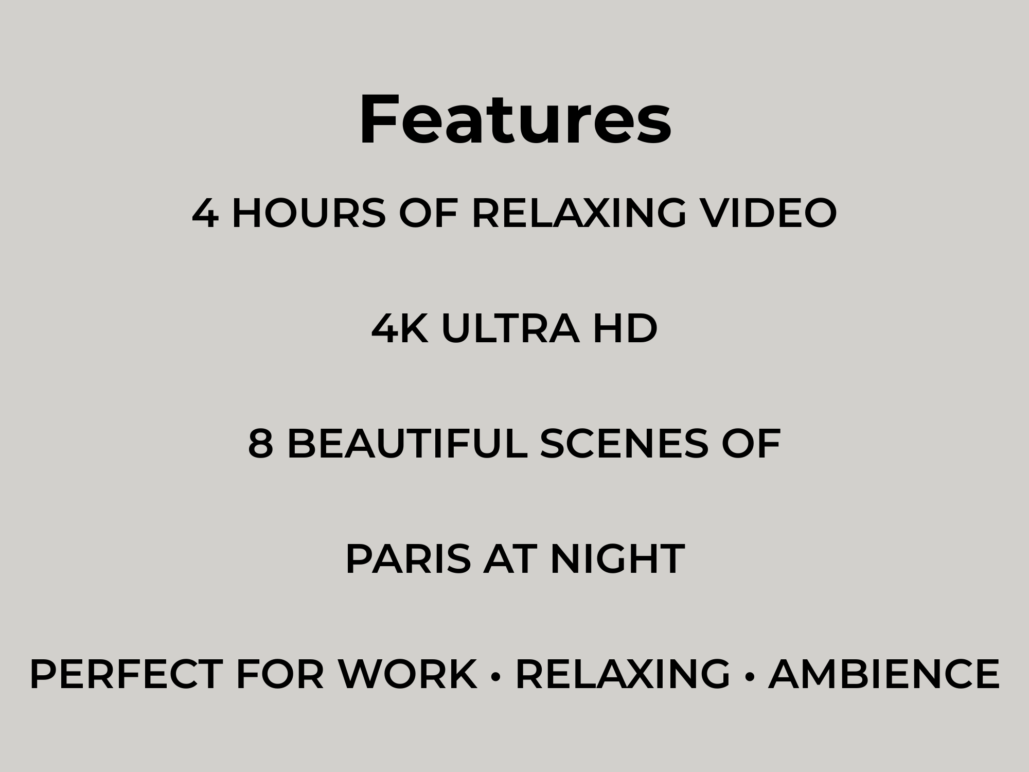 Paris After Dark 4-Hour 4K Screensaver featuring illuminated Paris landmarks at night