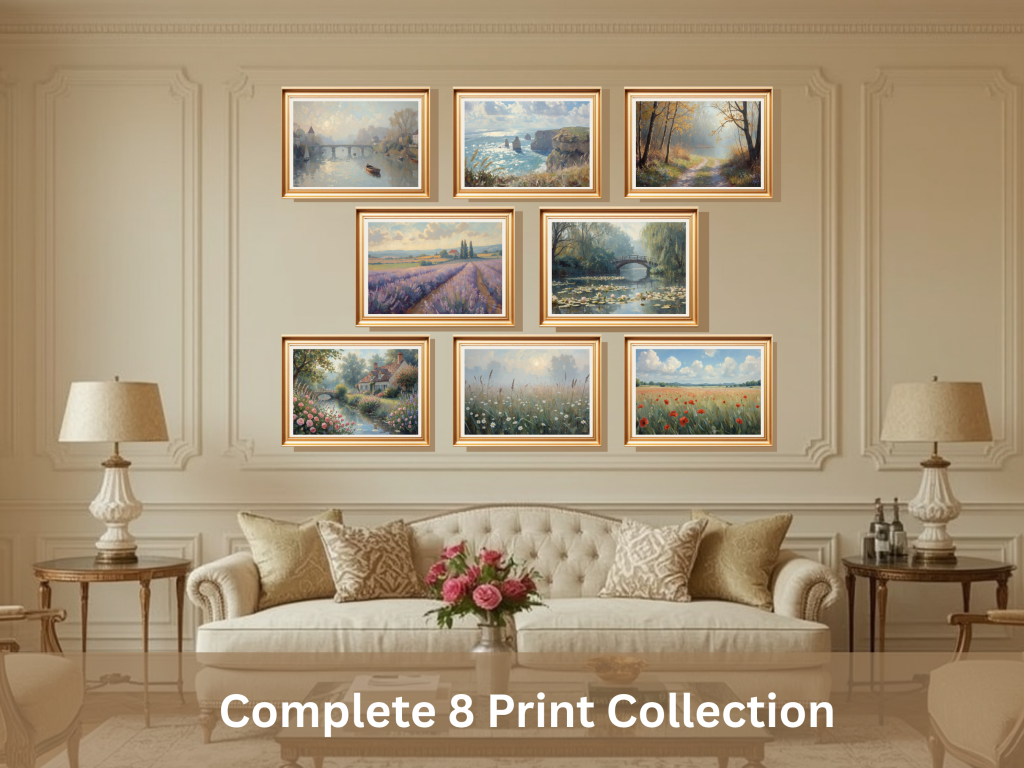 Monet Inspired Wall Art Printable Bundle Digital Artwork