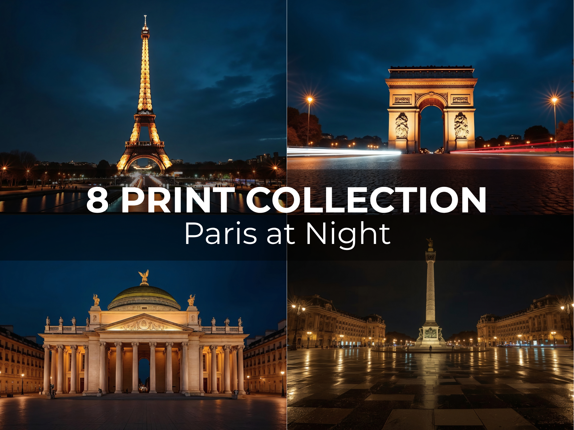 Paris at Night Printable Art Bundle - Image 2