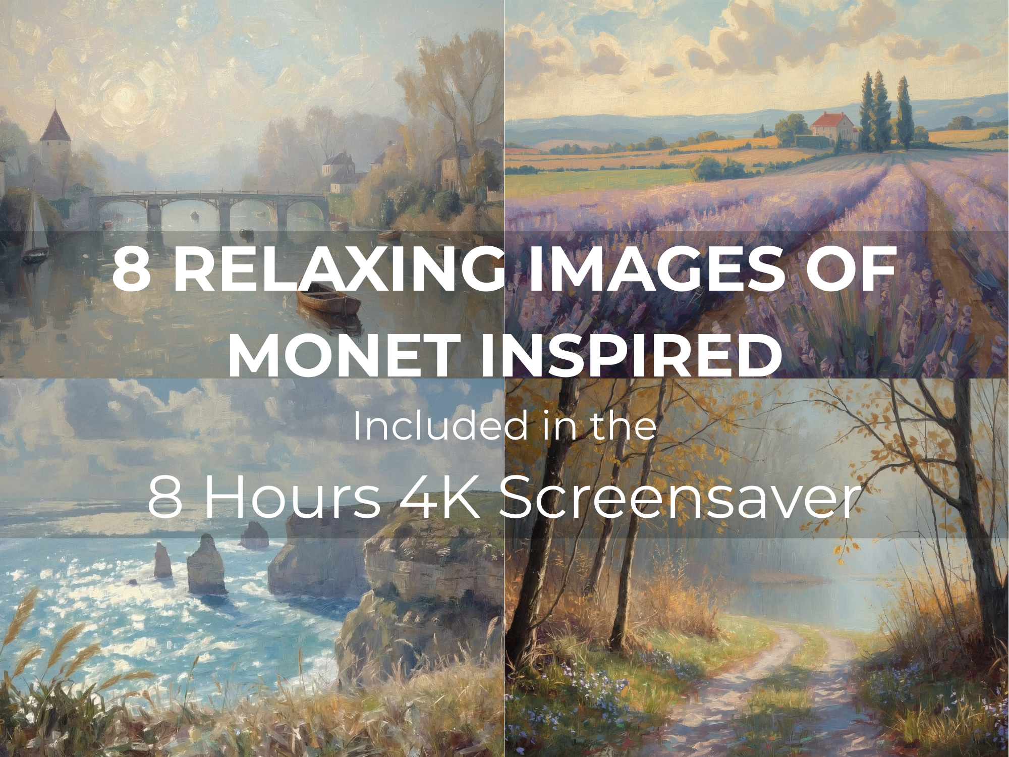 Monet Inspired Landscapes – 8 Hour 4K Ambient Screensaver with Relaxing Music - Image 2