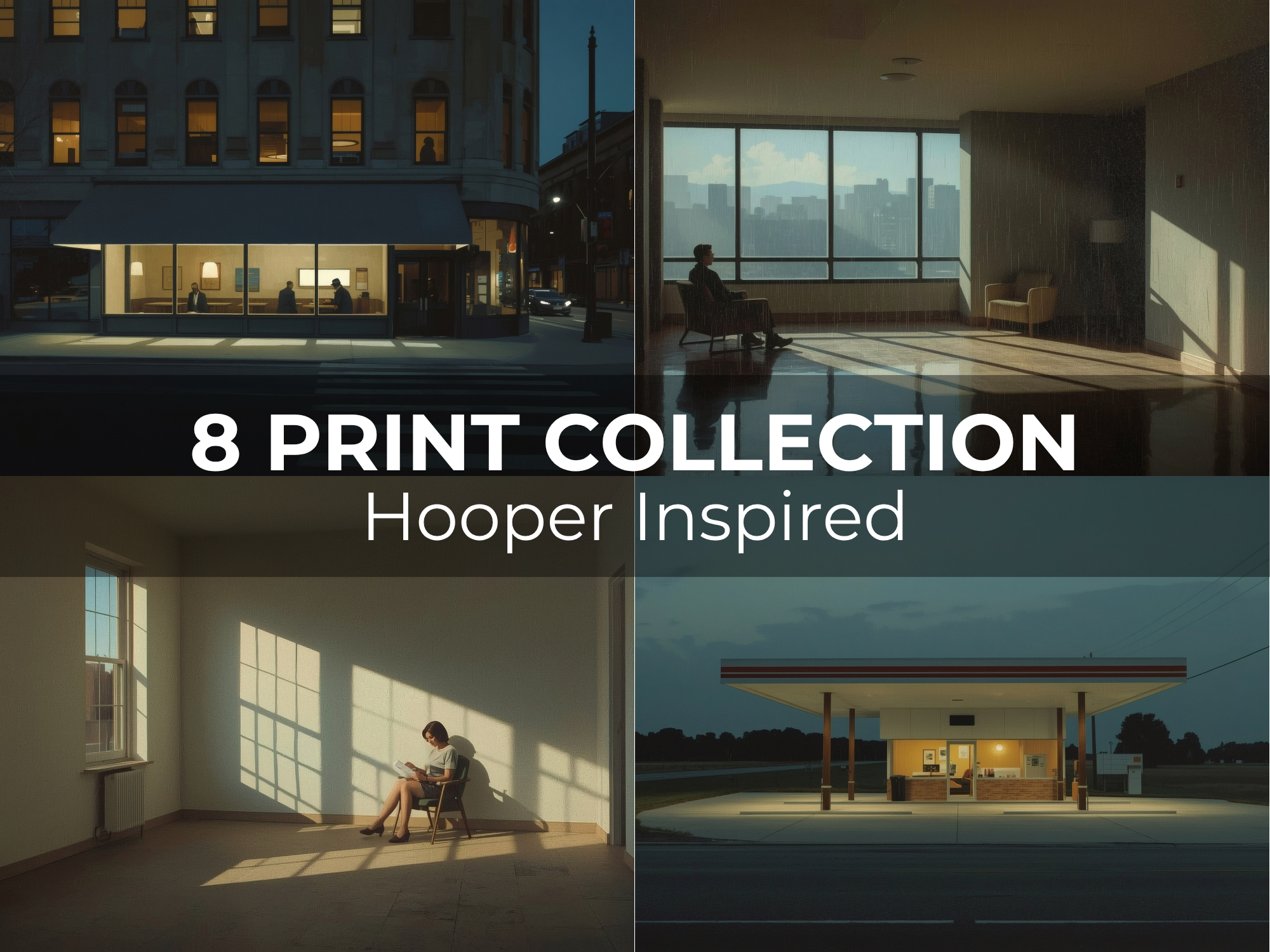Hopper Inspired Printable Art Bundle - Image 2