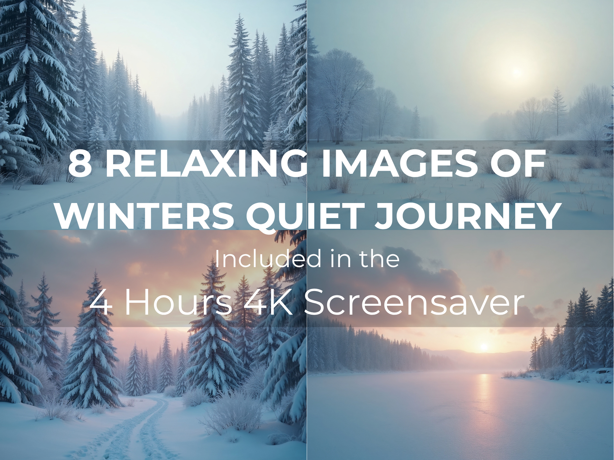 Winter's Quiet Journey 4-Hour 4K Screensaver with Ambient Music - Image 3