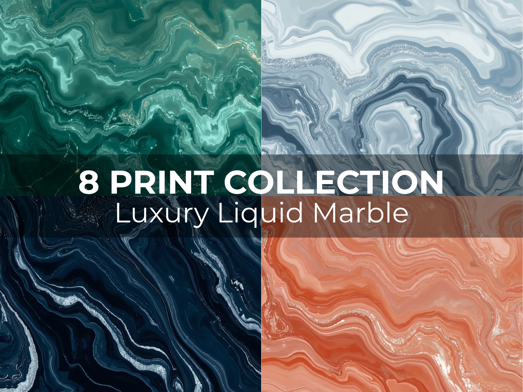 Luxury Liquid Marble Wall Art | Elegant Printable Art - Image 2