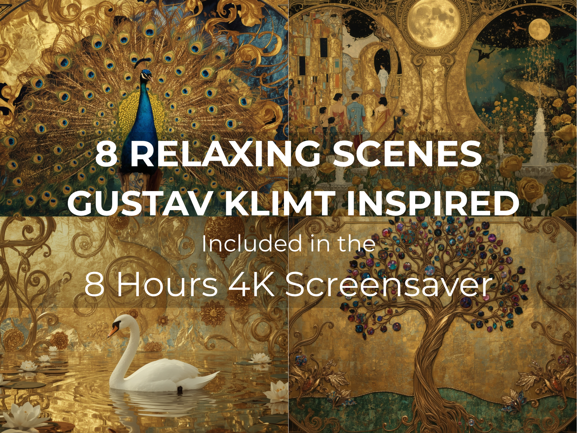 Klimt Inspired 8-Hour 4K Screensaver with Ambient Music - Image 2
