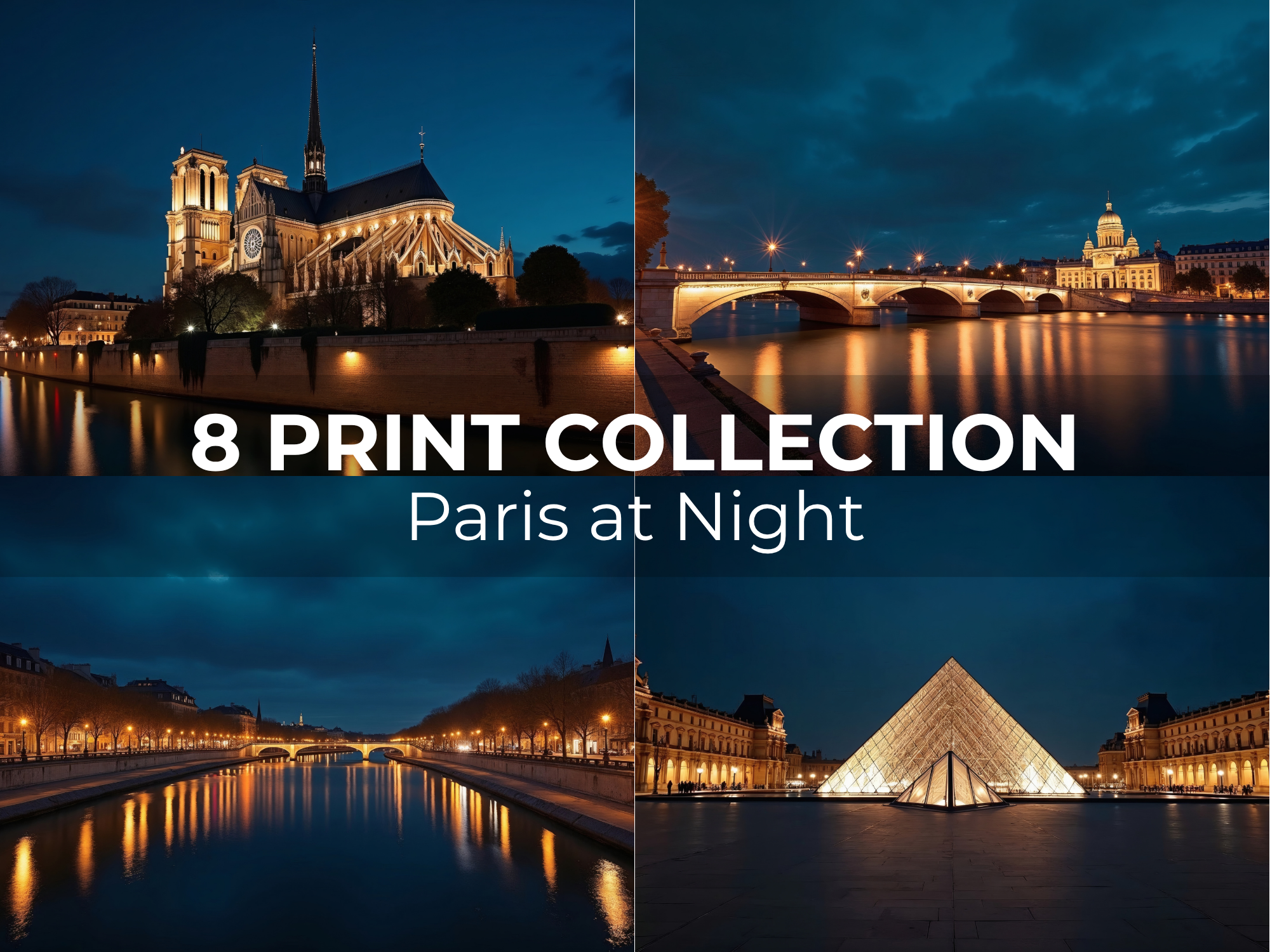 Paris at Night Printable Art Bundle - Image 3