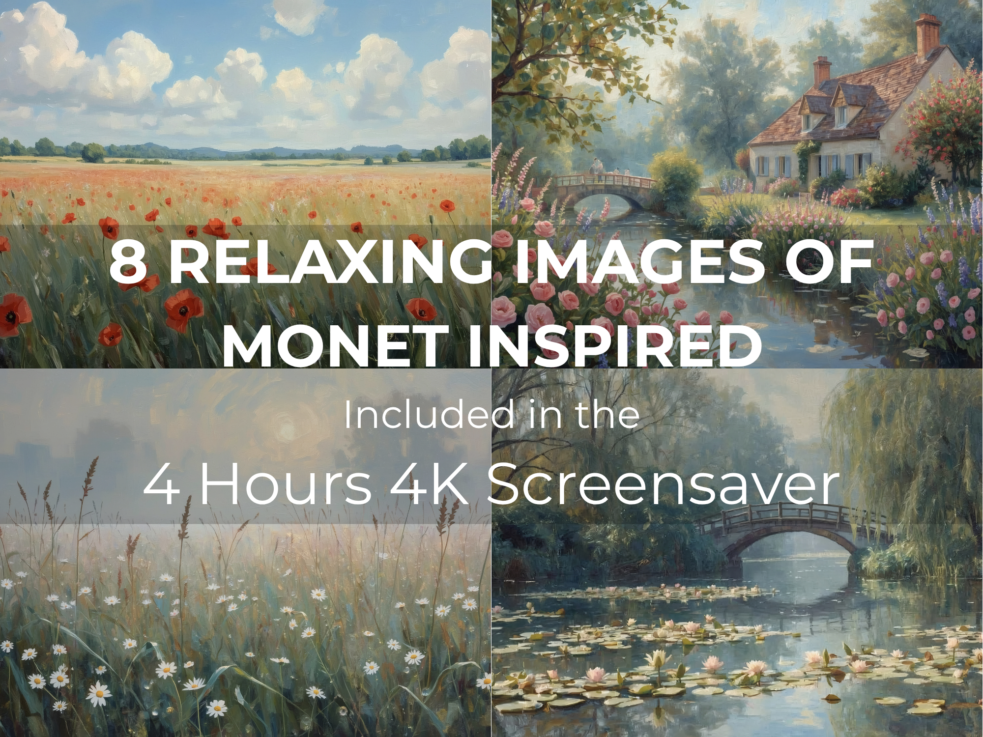 Monet Inspired Landscapes – 4 Hour 4K Ambient Screensaver with Relaxing Music - Image 3