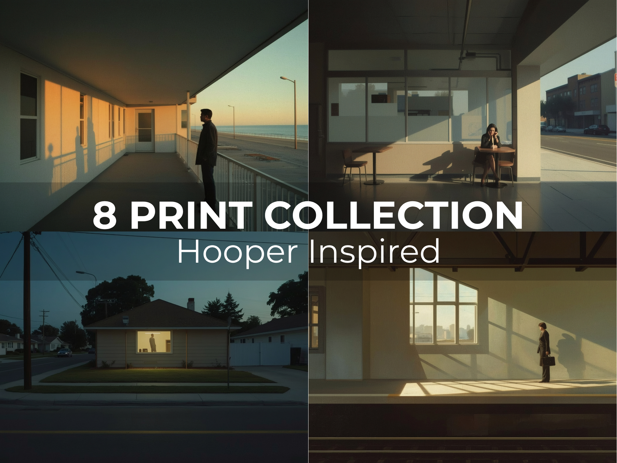 Hopper Inspired Printable Art Bundle - Image 3