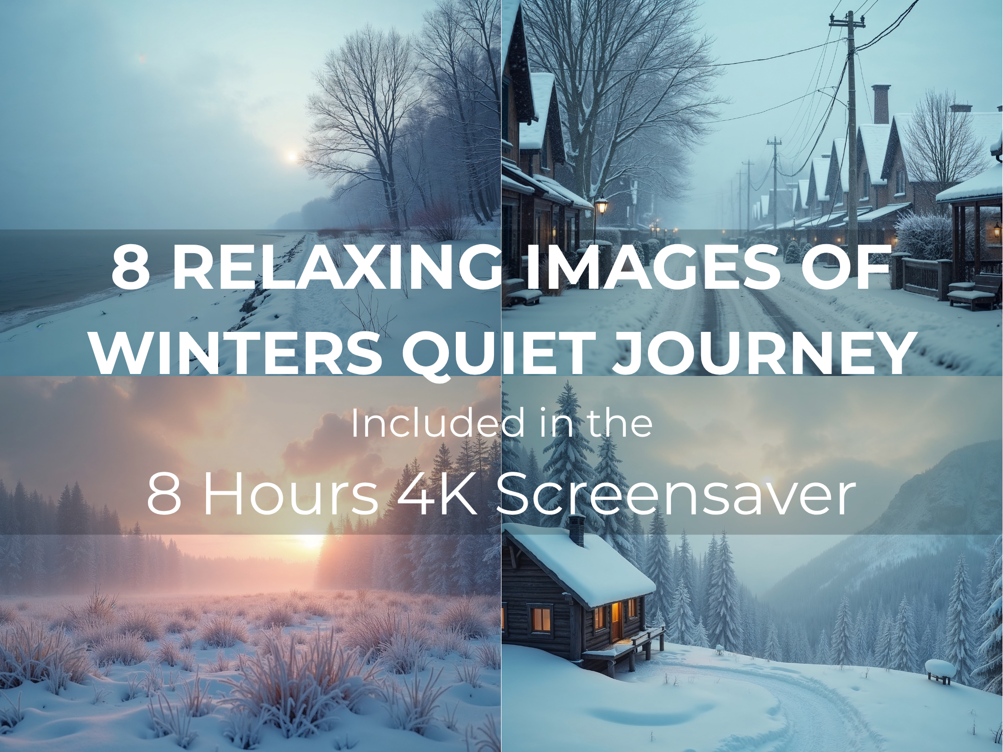 Winter's Quiet Journey 8-Hour 4K Screensaver with Ambient Music - Image 2