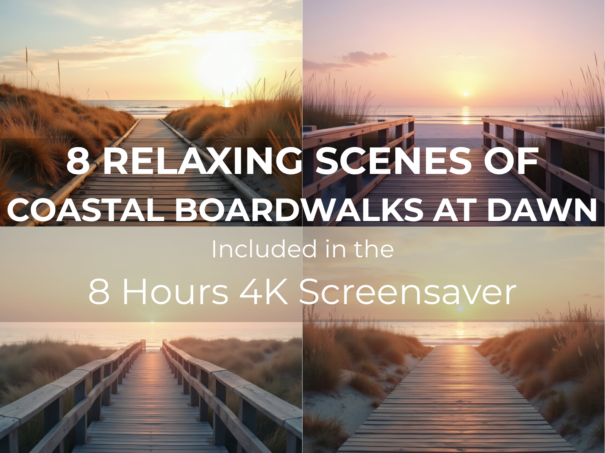 Coastal Boardwalks at Dawn 8-Hour 4K Screensaver - Image 3