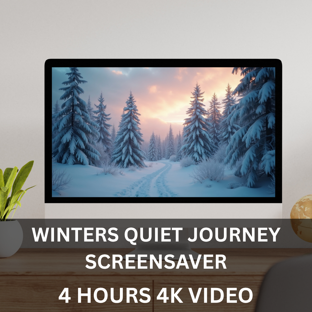 Winter's Quiet Journey 4-Hour 4K Screensaver with Ambient Music - Image 4