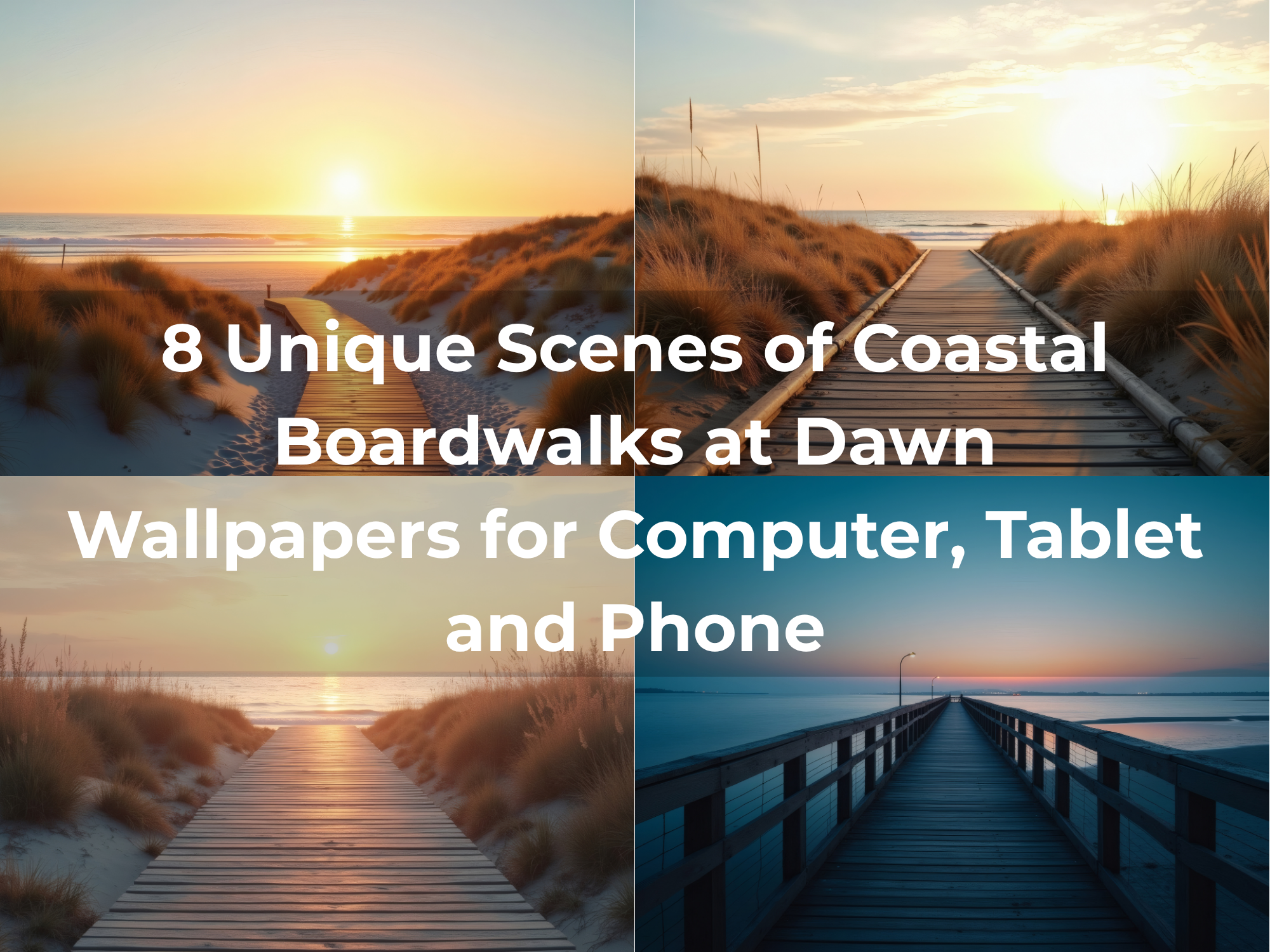 Coastal Boardwalks at Dawn Wallpaper Collection - Image 3