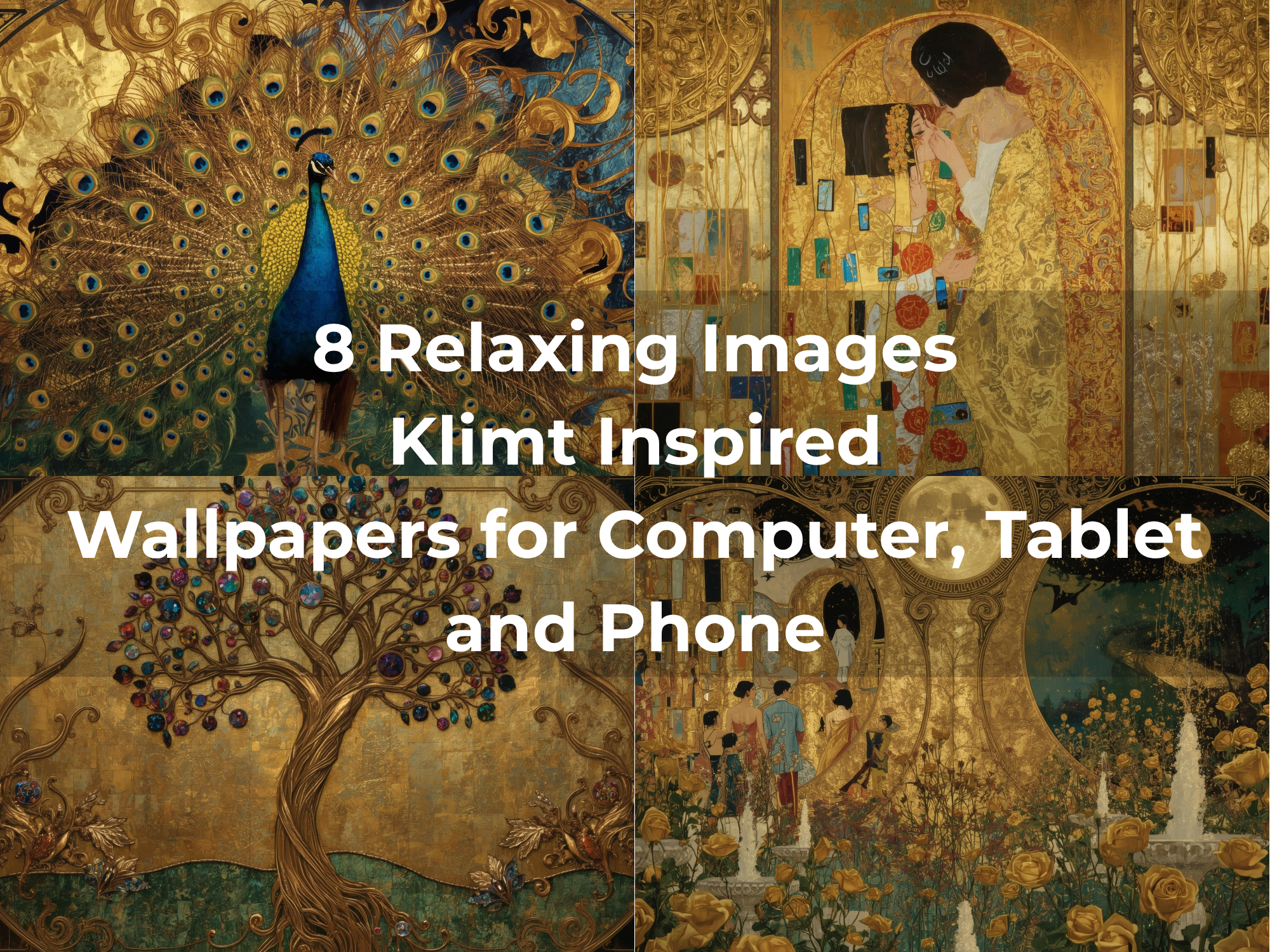 Klimt Inspired Digital Wallpaper Collection – Desktop, Tablet & Mobile - Image 2