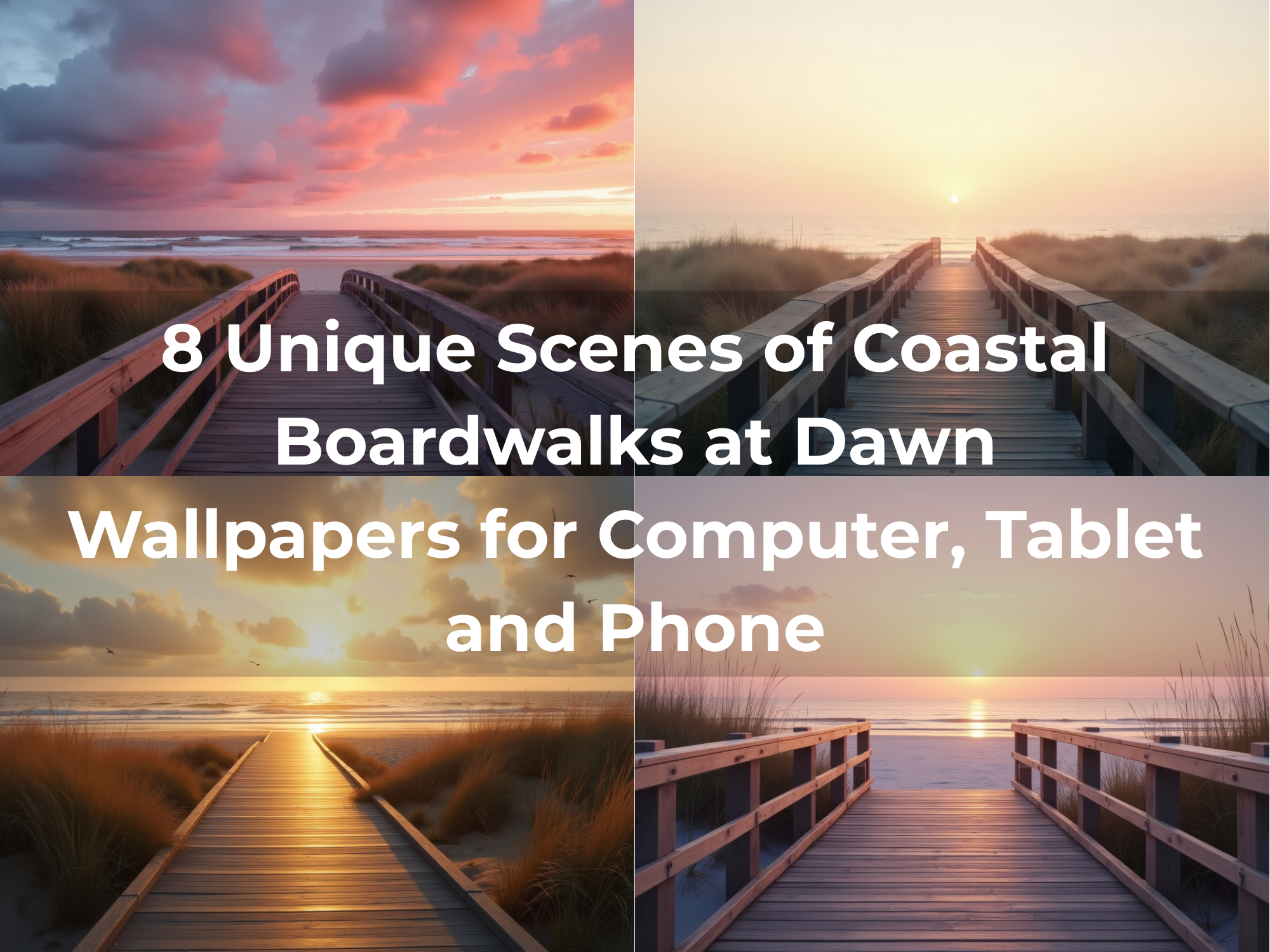 Coastal Boardwalks at Dawn Wallpaper Collection - Image 2