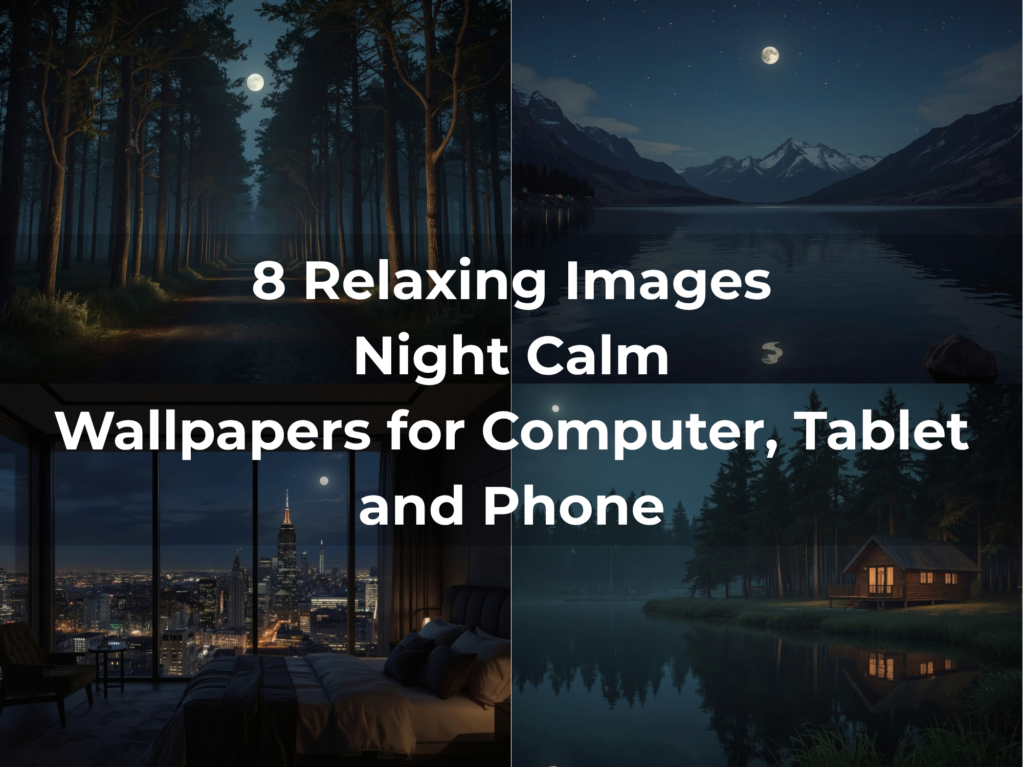 Night Calm: Moonlit Escapes Wallpaper Collection - Image 3