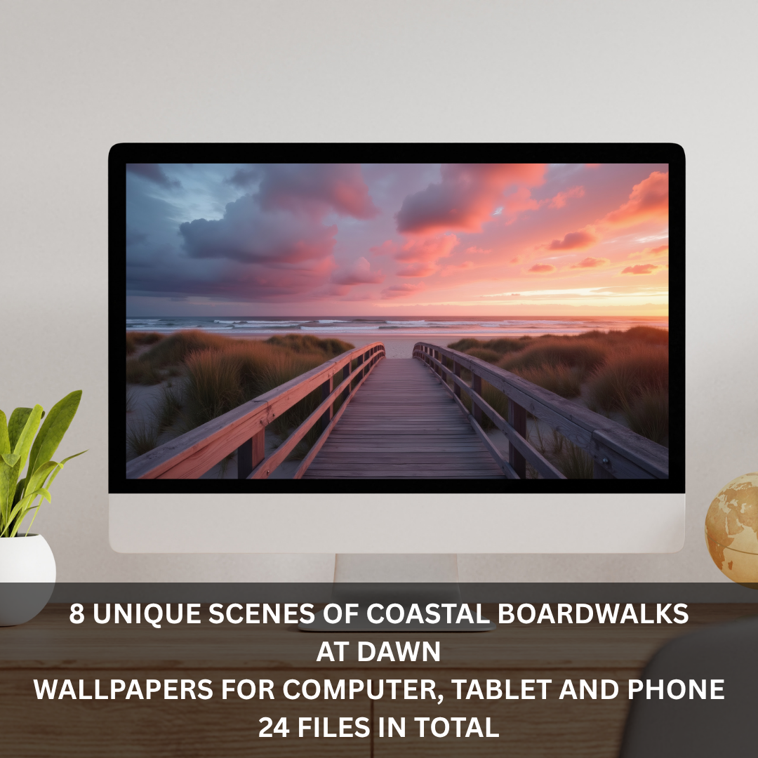 Coastal Boardwalks at Dawn Wallpaper Collection - Image 4