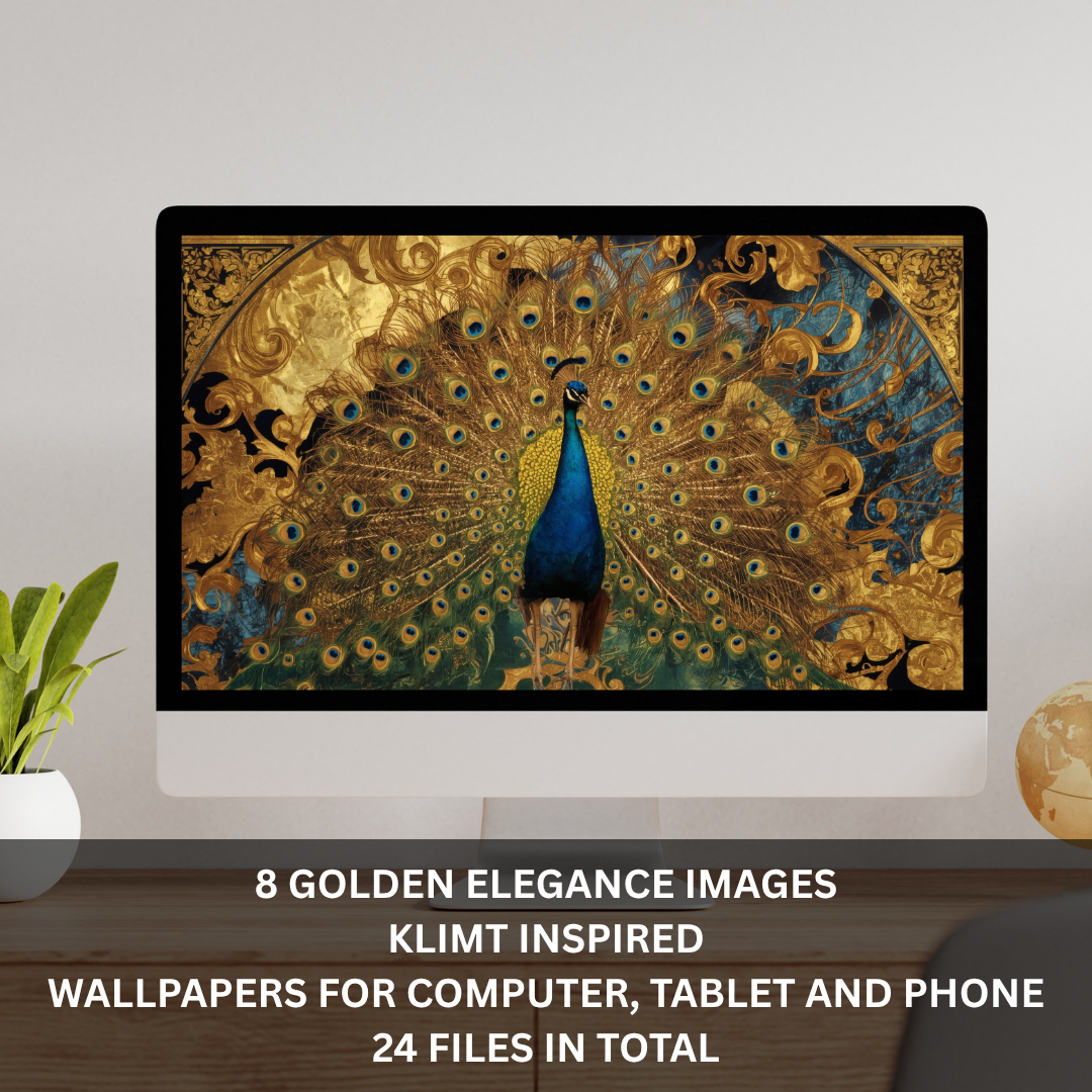 Klimt Inspired Digital Wallpaper Collection – Desktop, Tablet & Mobile - Image 4