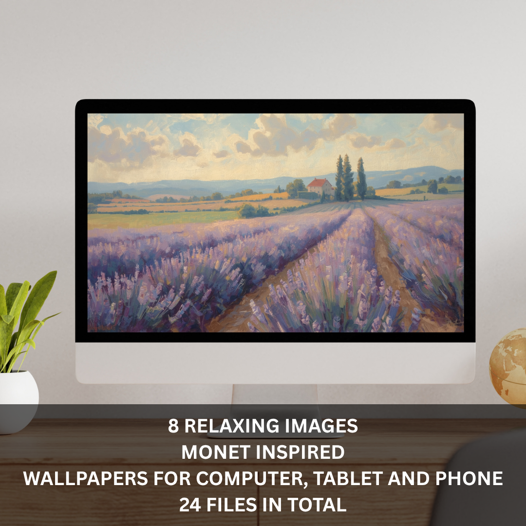 Monet Inspired Landscapes Wallpaper Collection – 8 Peaceful Impressionist Backgrounds - Image 4