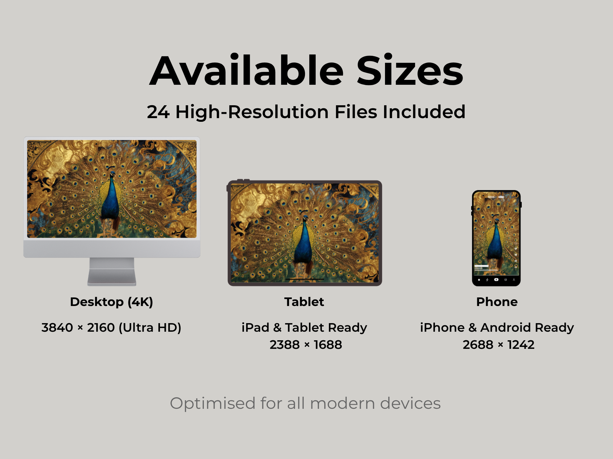 Klimt Inspired Digital Wallpaper Collection – Desktop, Tablet & Mobile - Image 5
