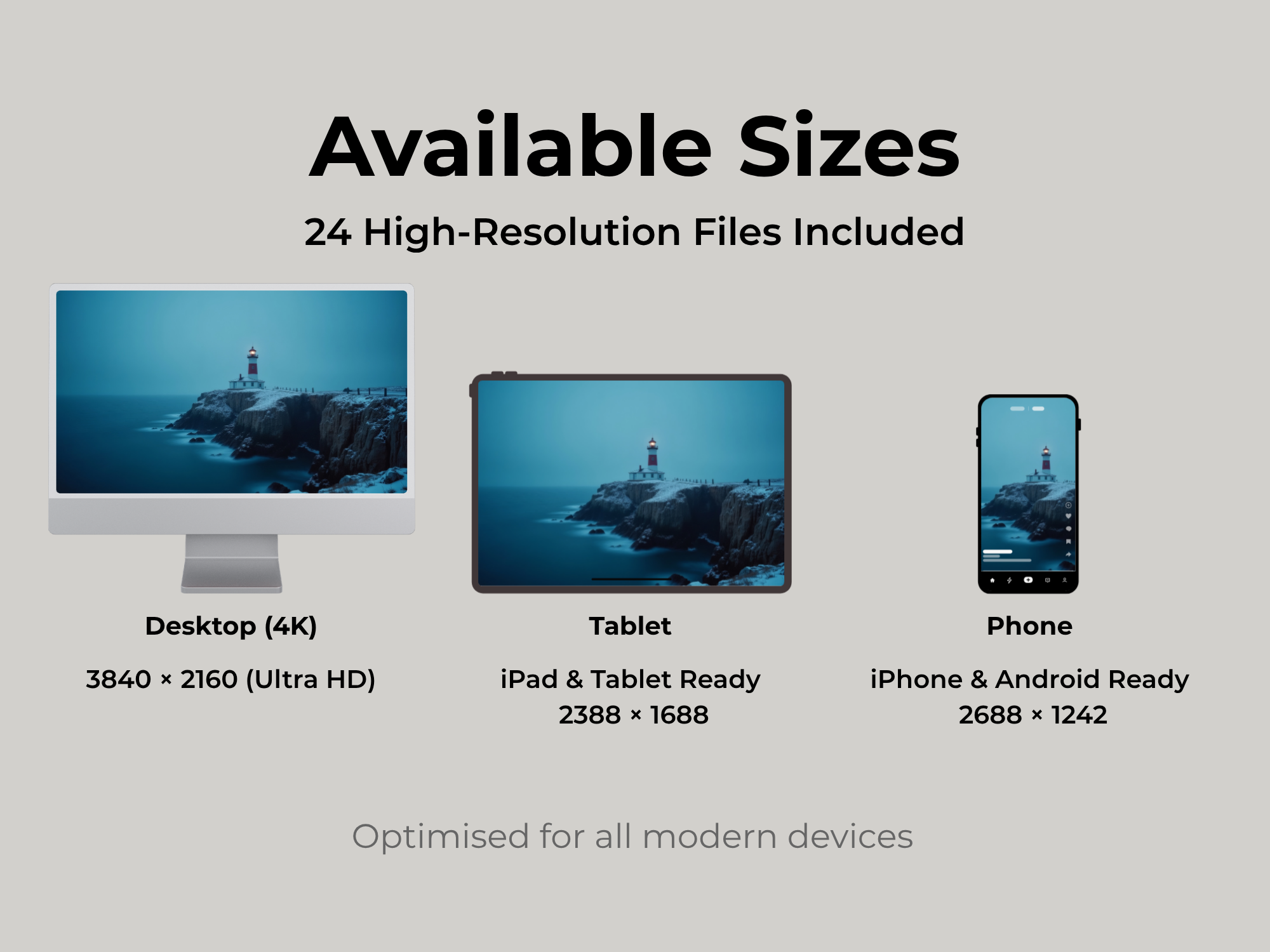 Lighthouse Horizons Wallpaper Collection – Desktop, Tablet & Mobile - Image 5