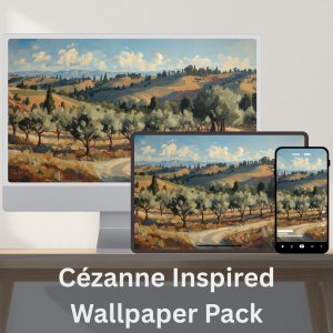 Cézanne Inspired Wallpapers featuring Mediterranean landscapes and still-life artwork for desktop tablet and mobile