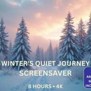 Winter 4K Screensaver featuring Winter's Quiet Journey snowy landscapes